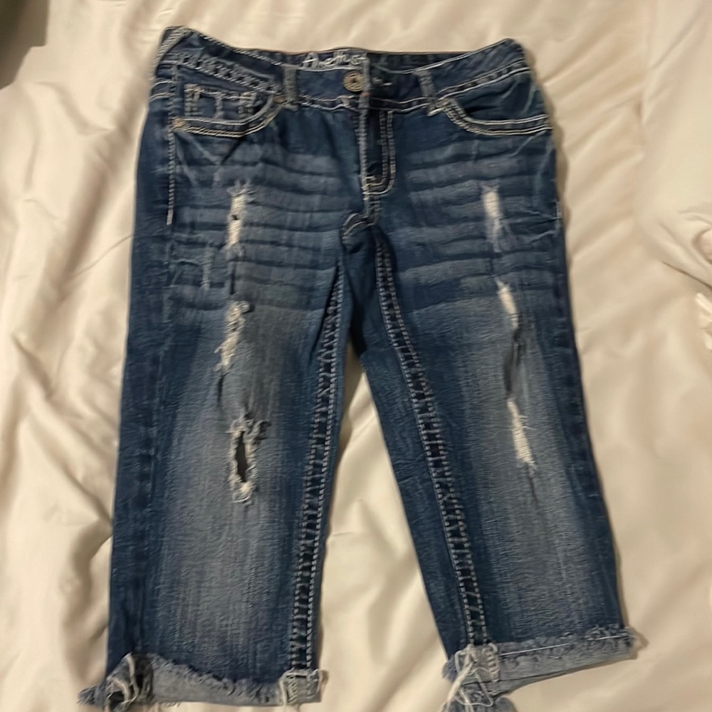 Jean Capris with holes